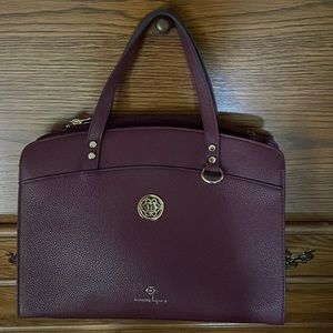 Nanette Lepore Burgundy Bag Handles Crossbody Strap